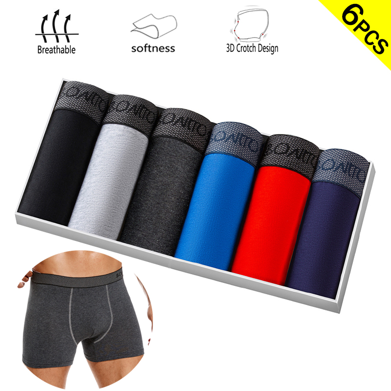 Multi Pack Underwear - 6 قطعة/الحزمة سراويل داخلية للرجال بلون