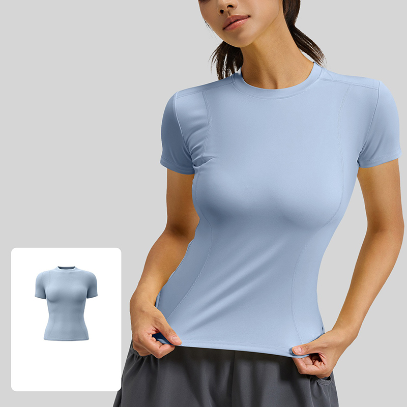 قميص يوجا نسائي ضيق سريع الجفا - مراجعة T Shirt Tight Fit وسعره
