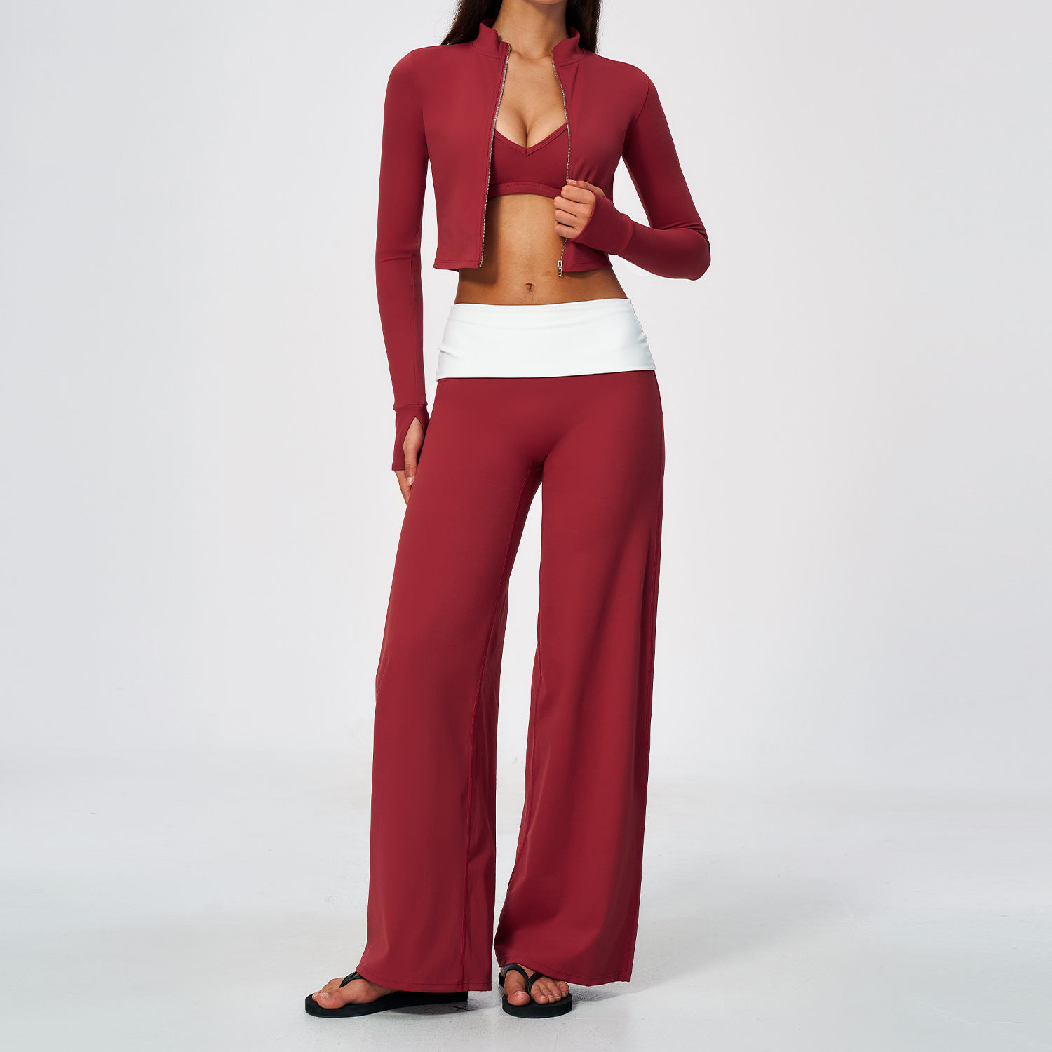 طقم يوغا نسائي من 3 قطع: جاكيت - مراجعة Compression Long Pant وسعره